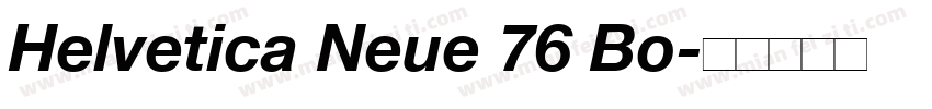 Helvetica Neue 76 Bo字体转换